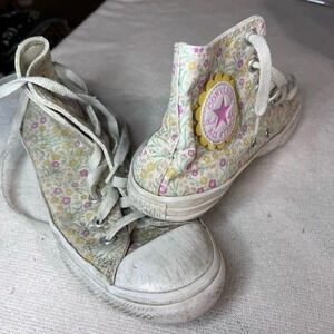Floral Converse High Tops Size 3
